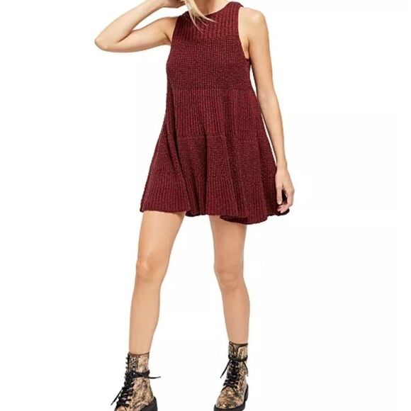 Free people waterfall ruffle sleeveless dr… - Picture 1 of 9